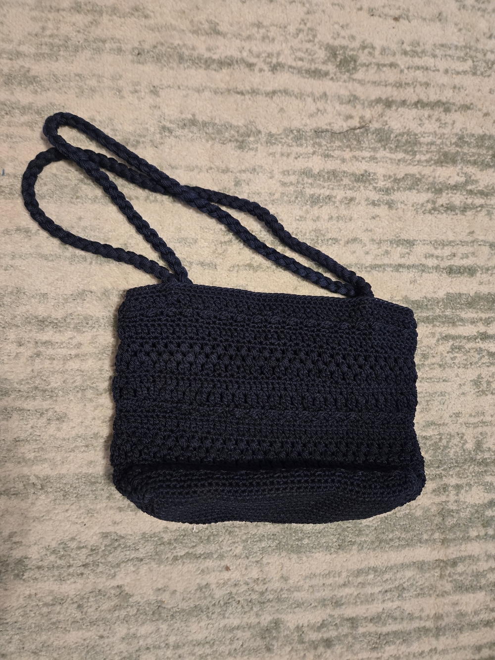 Croft & Barrow Navy Crochet Shoulder Bag - Casual Women's Purse